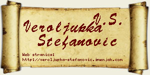 Veroljupka Stefanović vizit kartica